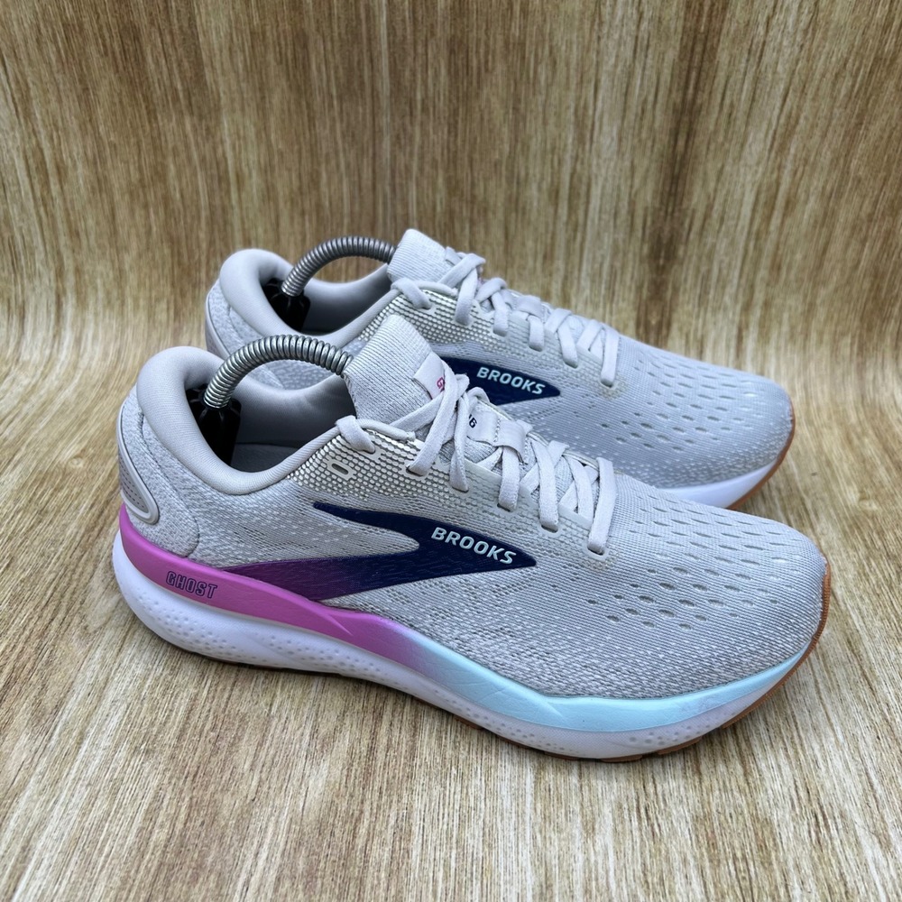Brooks Ghost 16 Women's Size 7 Gray Athletic Running Shoes Sneakers 1204071B175